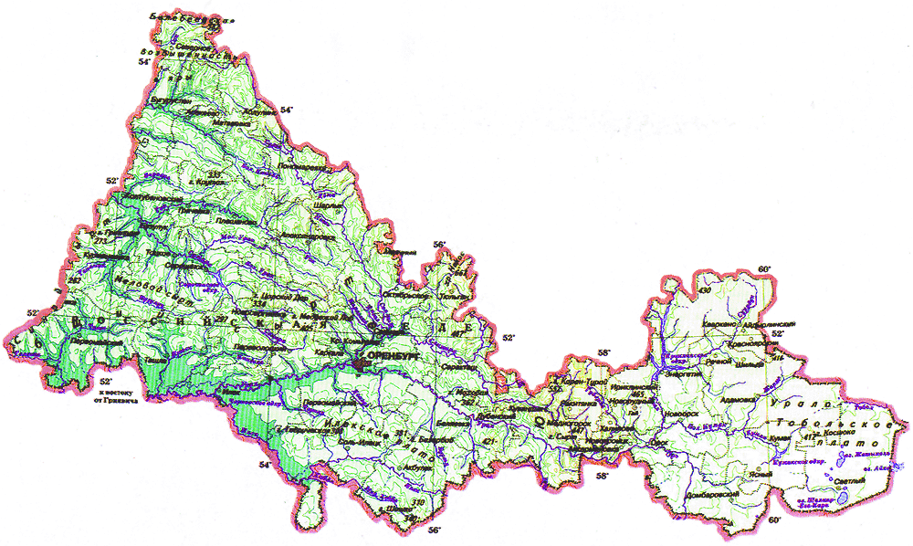 Карта Оренбургской области. Карта Оренбургской области с городами. Оренбург карта области. Карта Оренбурга и Оренбургской области.